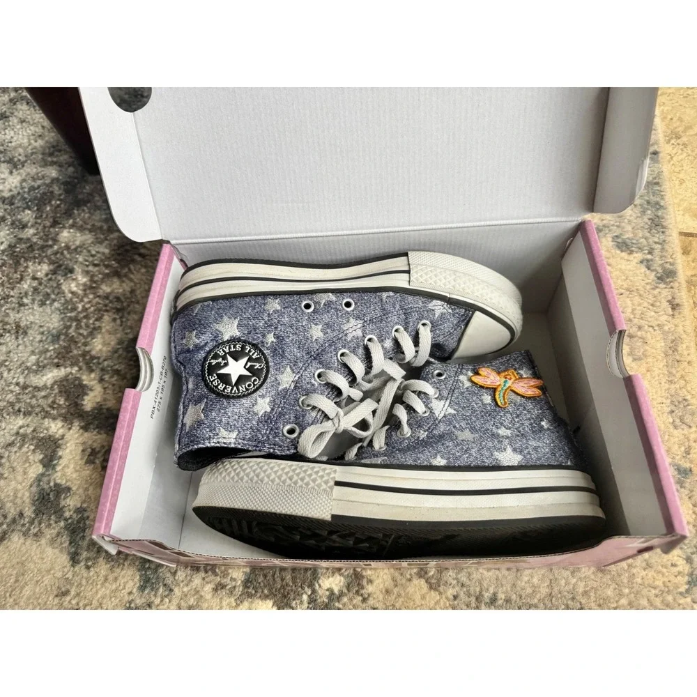 Kids Converse x Coraline All Star High Top Sneakers Dragon‎ Fly Star Size